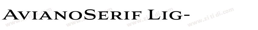 AvianoSerif Lig字体转换